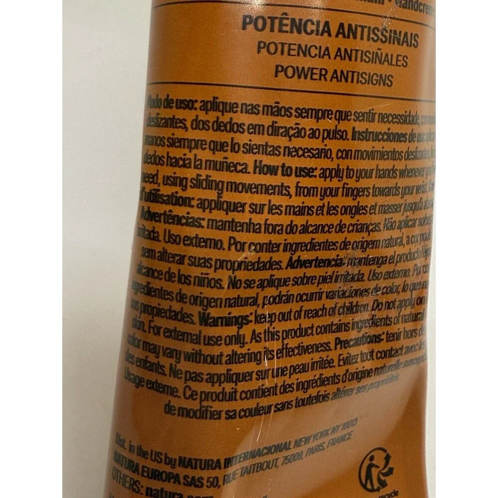 Natura Ekos Tukuma Hand Cream 1.4 oz e 40g Hyaluronic Acid Moisturizer New